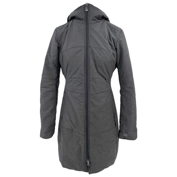 Arc’teryx Darrah Jacket Grey Long Length Transitional Season Fitted Coat XS - Picture 1 of 15